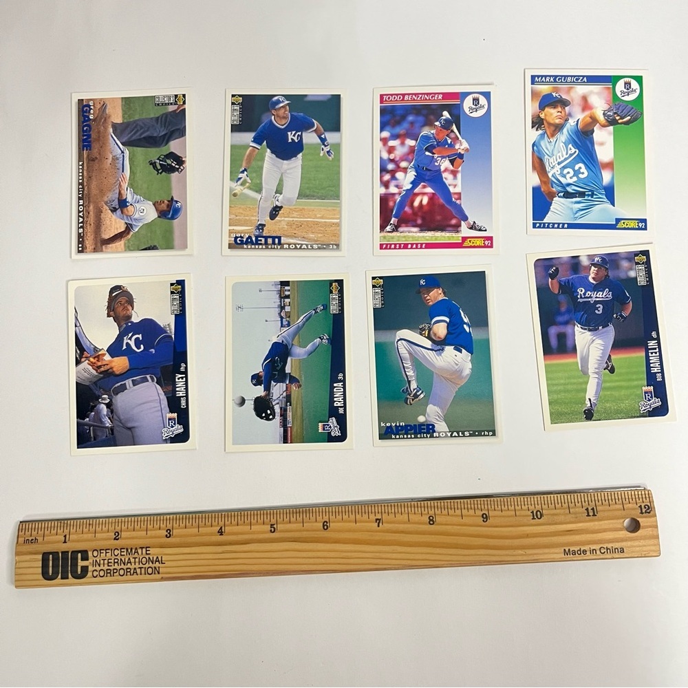 vtg 90s kansas city royals baseball card lot crafting junk journal collecting